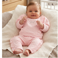 BIS-2020-2711: Baby Girls Quilted Top & Pant Outfit (NB-6 Months)